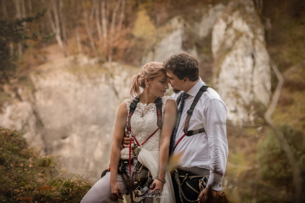 Wspinaczkowa Sesja Ślubna w Dolinie Kobylańskiej