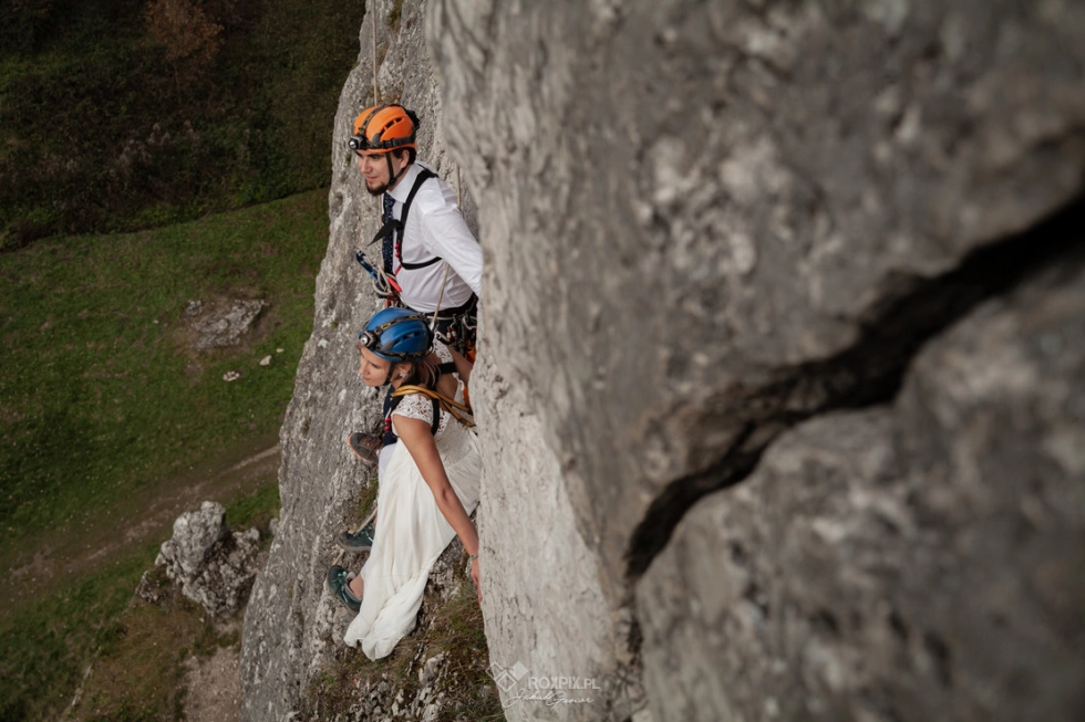 Wspinaczkowa Sesja Ślubna w Dolinie Kobylańskiej