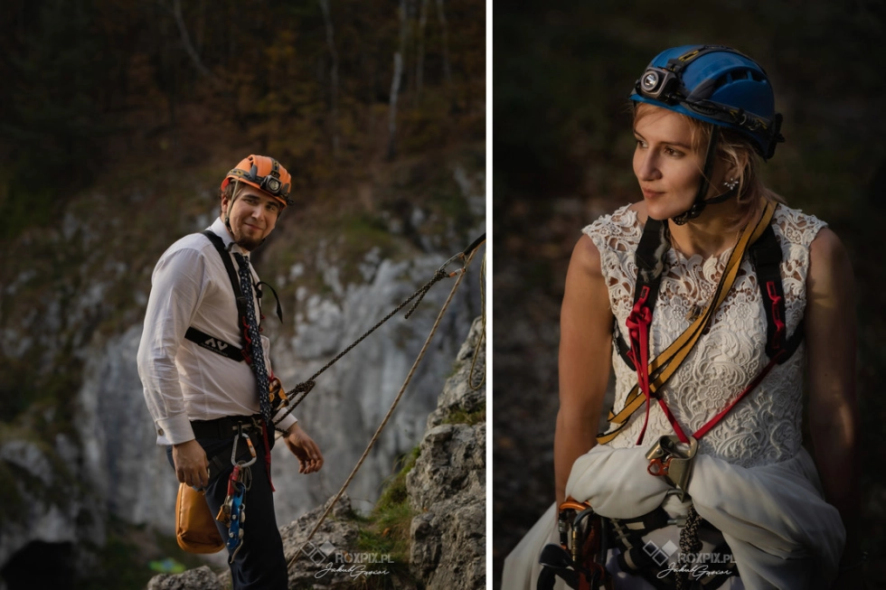 Wspinaczkowa Sesja Ślubna w Dolinie Kobylańskiej