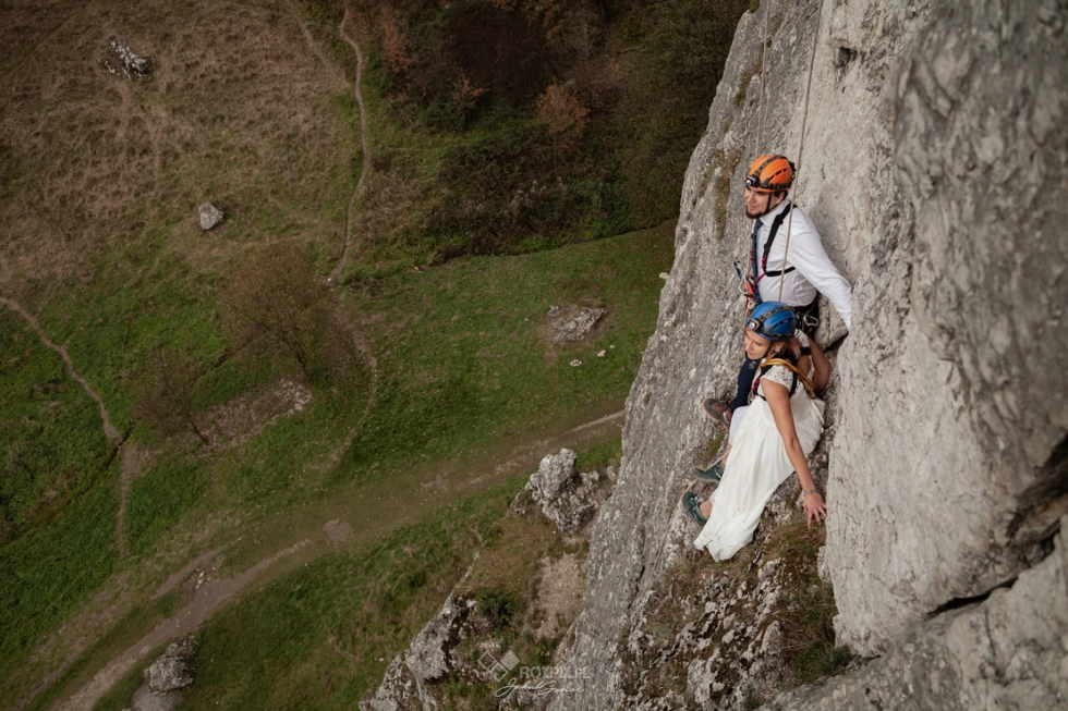 Wspinaczkowa Sesja Ślubna w Dolinie Kobylańskiej